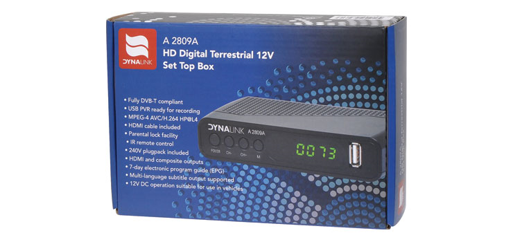 A2809A HD Digital Terrestrial 12V Set Top Box | Esperance Communications