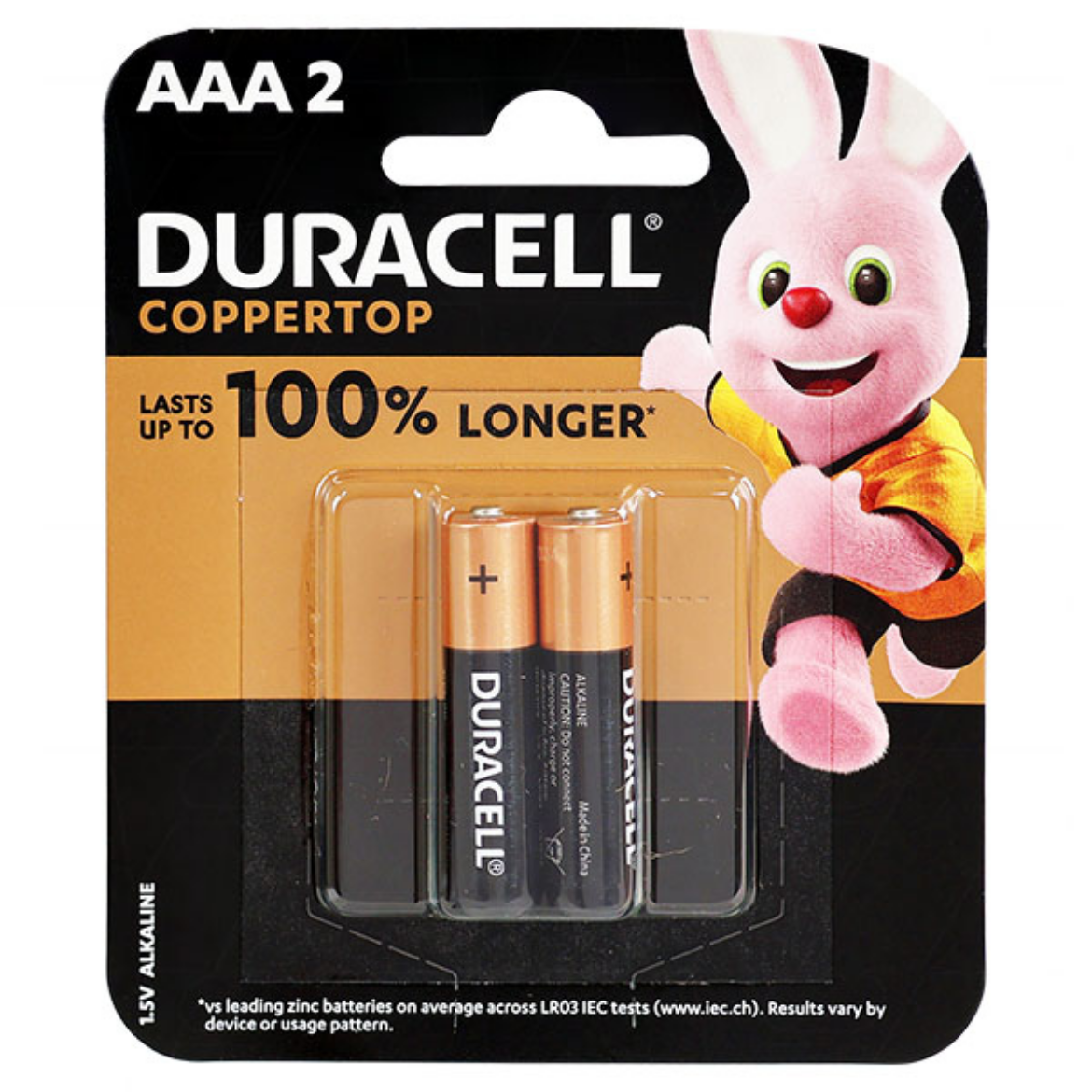 Picture of Duracell Coppertop Alkaline AAA, LR03 size Battery