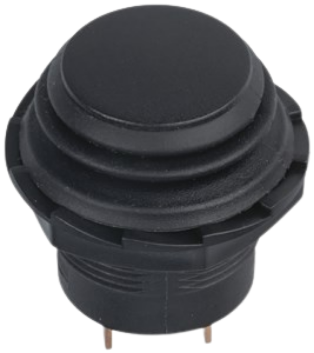 Picture of Black Momentary IP65 Pushbutton Switch