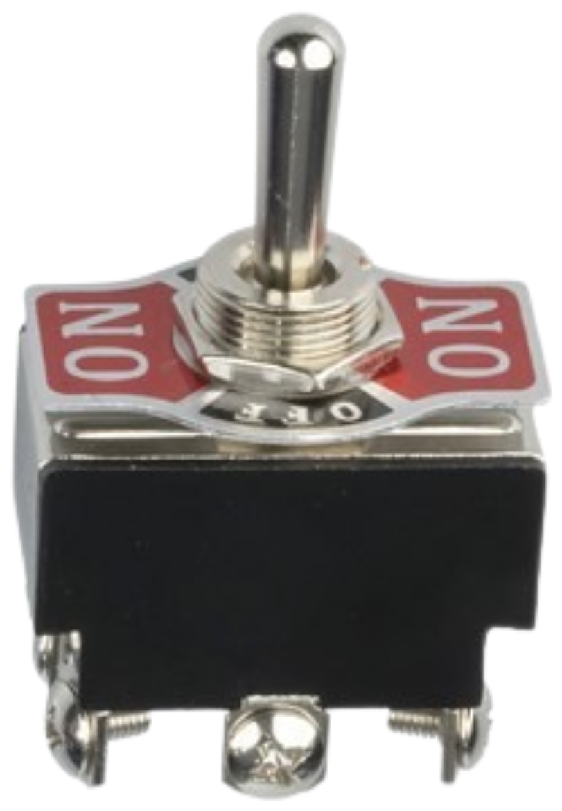 Picture of DPDT 6A 240VAC Heavy Duty Centre Off Standard Toggle Switch