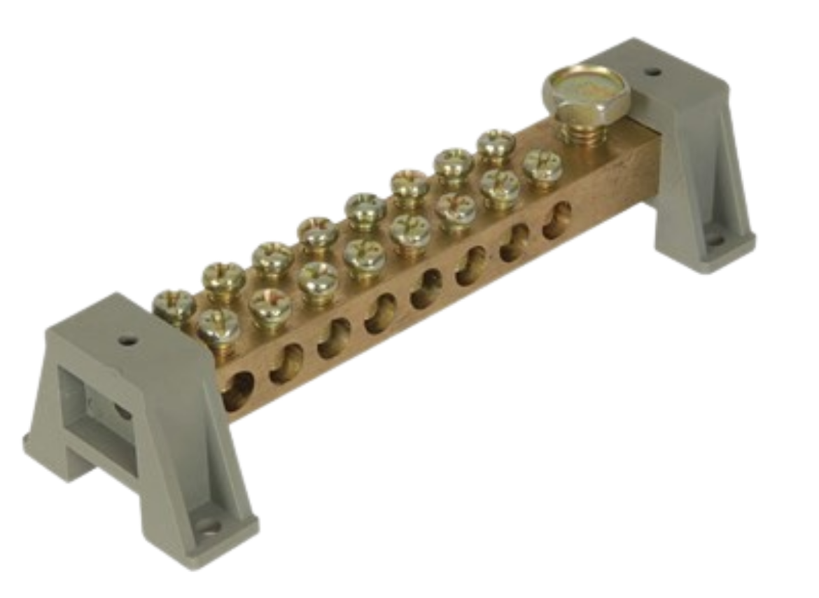 Picture of 16-Way 100A Brass Busbar