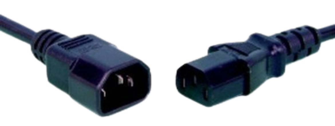 Picture of IEC C14 Male to IEC C13 Female - 1.8m