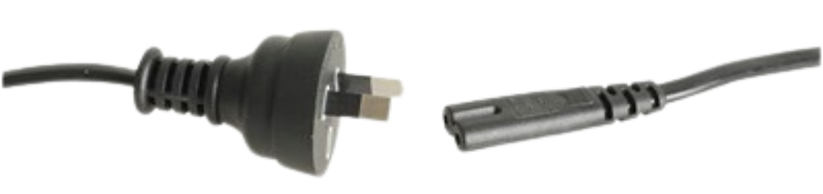 Picture of 1.8m 2pin Fig 8 Mains Plug to IEC C7 Female