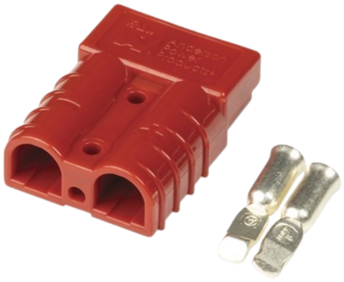 Picture of Anderson 50A Power Connector 8 Gauge Contacts - Red