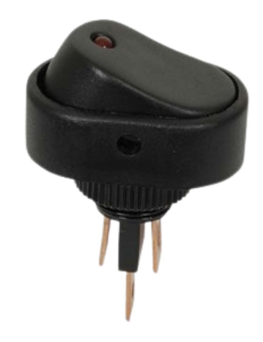 Picture of 30A 12VDC Red LED Illuminated Rocker Switch