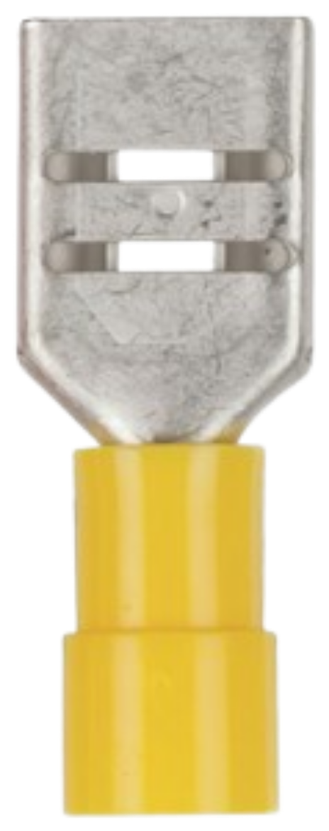 Picture of 9.5mm Female Spade - Yellow - Pack of 4