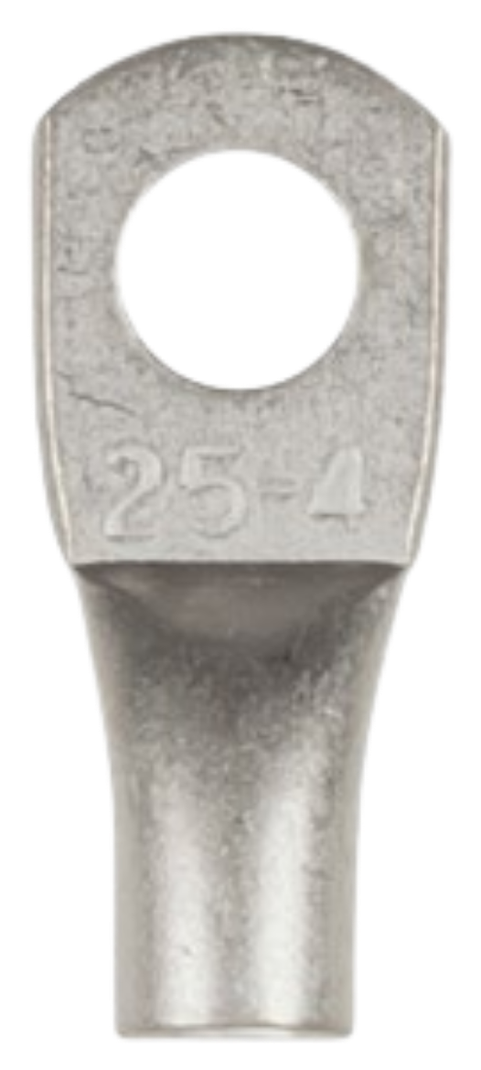Picture of 4mm Non-Insulated Eye Terminals 2.5mm2 16-14AWG Pack of 8