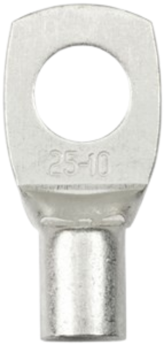 Picture of 10mm Non-Insulated Eye Terminal 25mm2 4AWG Pack of 4