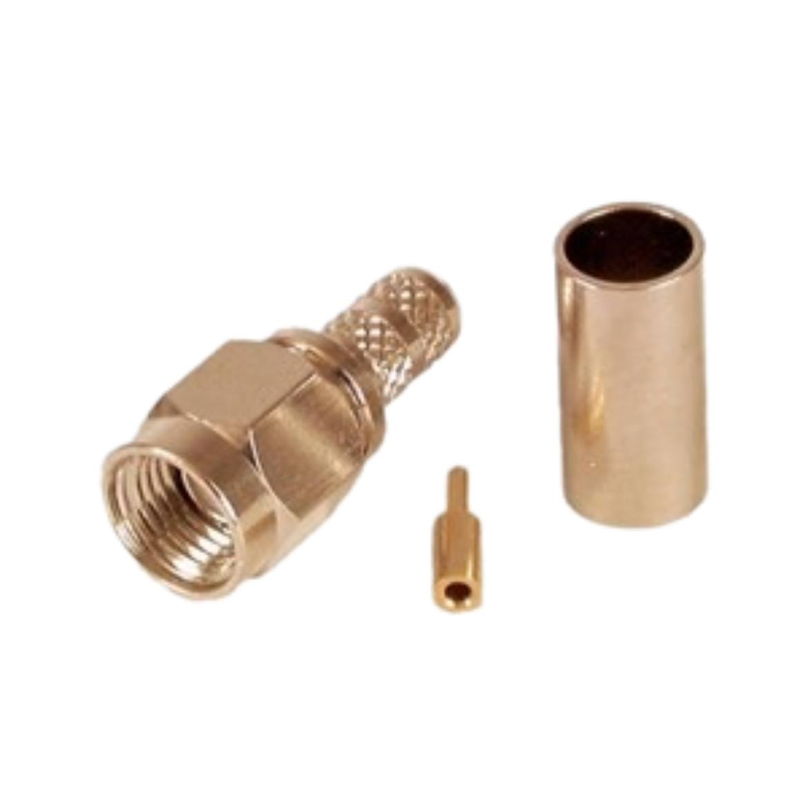 Picture of Gold SMA Crimp Plug RG58U