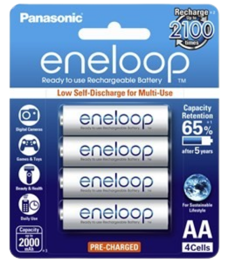 Picture of Panasonic Eneloop Ni-MH 1.2V 2000mAH - AA 4 Pack