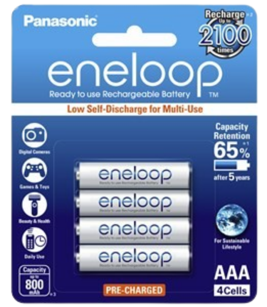 Picture of Panasonic Eneloop Ni-MH 1.2V 800mAH - AAA 4 Pack