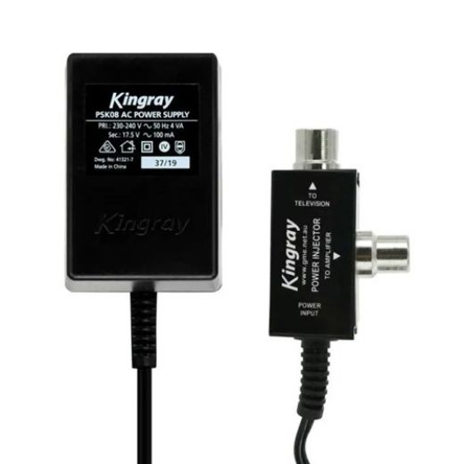 Picture of Kingray 17.5V AC 100mA Plug Pack with PAL connection on power injector PSK08