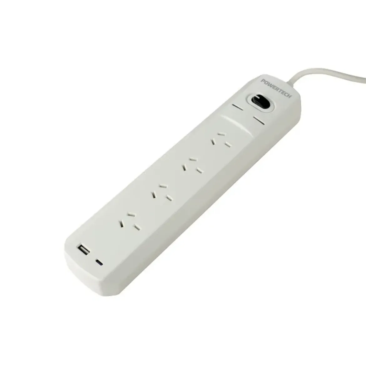 Picture of 4 Way Surge Protected Individual switched power board with 1xUSB-A, 1xUSB-C