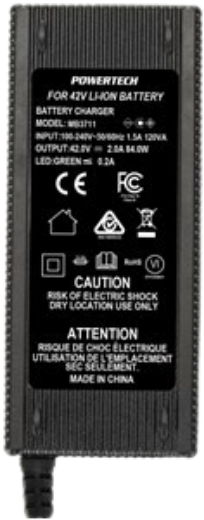Picture of E-Scooter + E-Bike Battery Charger, 42V, 2A