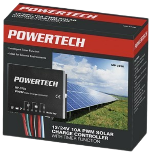 Picture of 10A PWM Solar Charge Controller 12/24V with Timer Function IP67