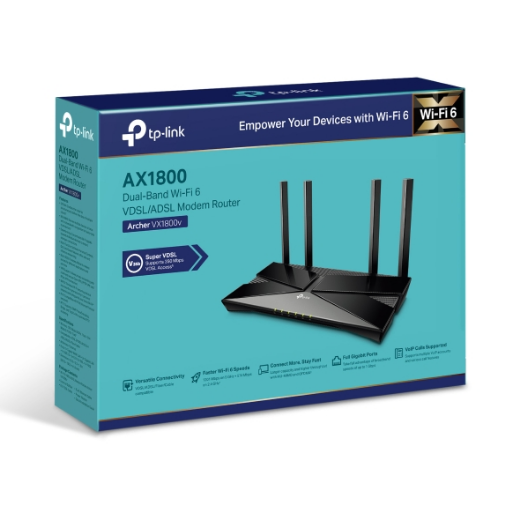 Picture of TP-Link Archer VX1800v AX1800 Dual-Band Wi-Fi 6 VDSL/ADSL Modem Router