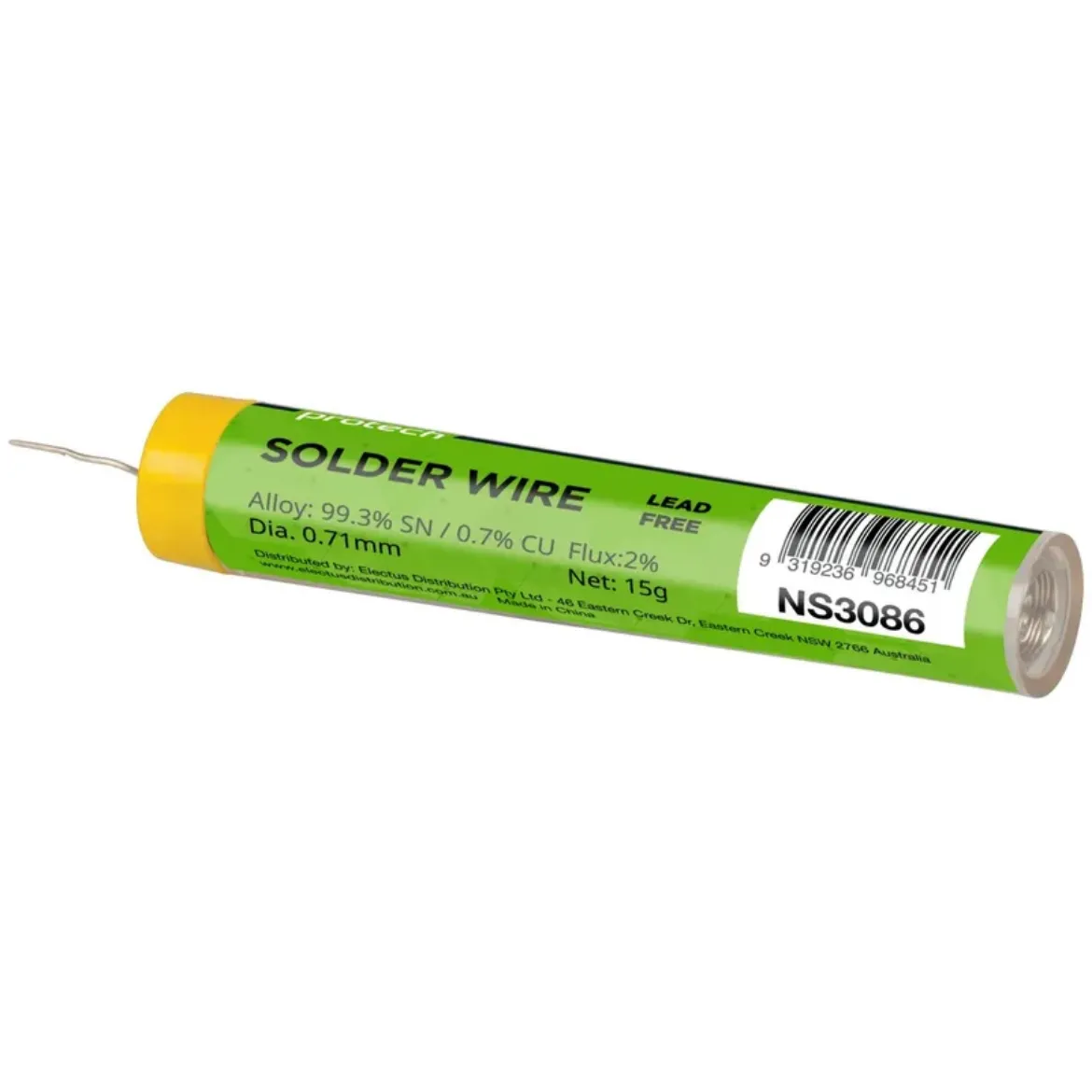 Picture of 0.71mm 15g Lead Free Solder Hobby Tube