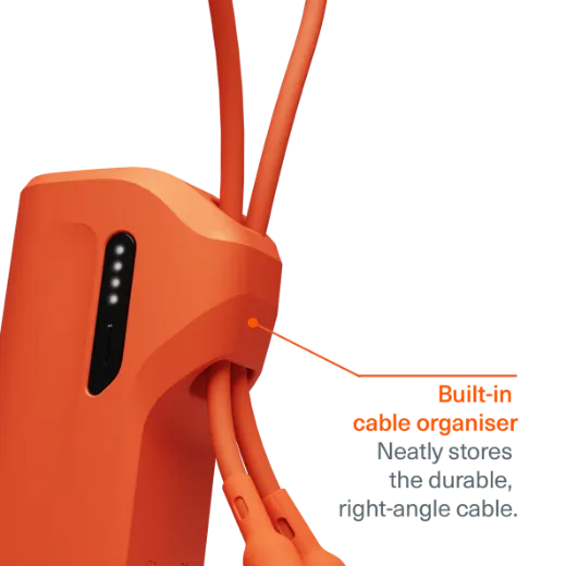Picture of Cygnett Thumboost Power Bank 5K + USB-C Cable Combo - Orange