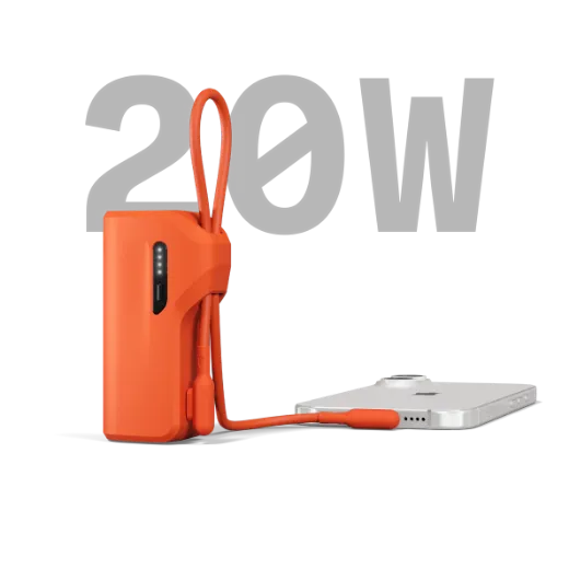 Picture of Cygnett Thumboost Power Bank 5K + USB-C Cable Combo - Orange