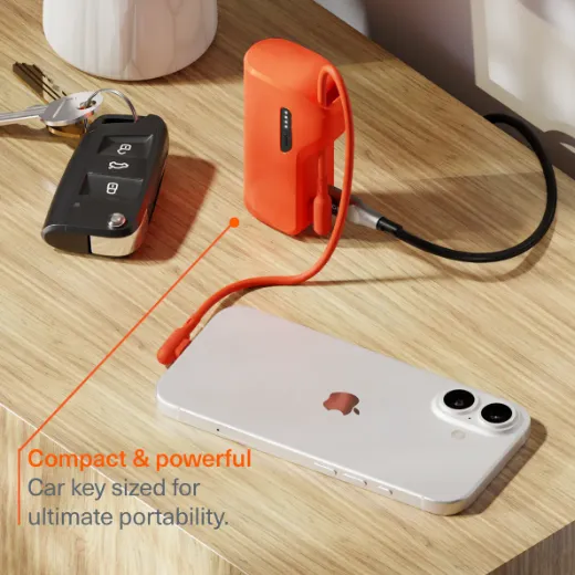 Picture of Cygnett Thumboost Power Bank 5K + USB-C Cable Combo - Orange