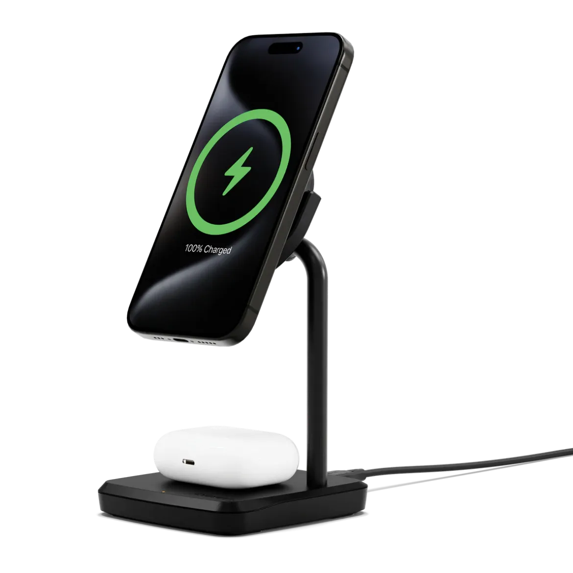 Picture of Cygnett ChargeBase Qi2.0 2-in-1 Magnetic Wireless Charger Qi2.0