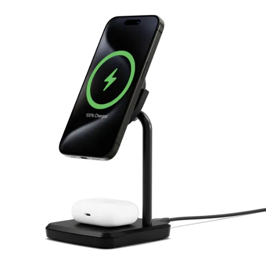 Picture of Cygnett ChargeBase Qi2.0 2-in-1 Magnetic Wireless Charger Qi2.0