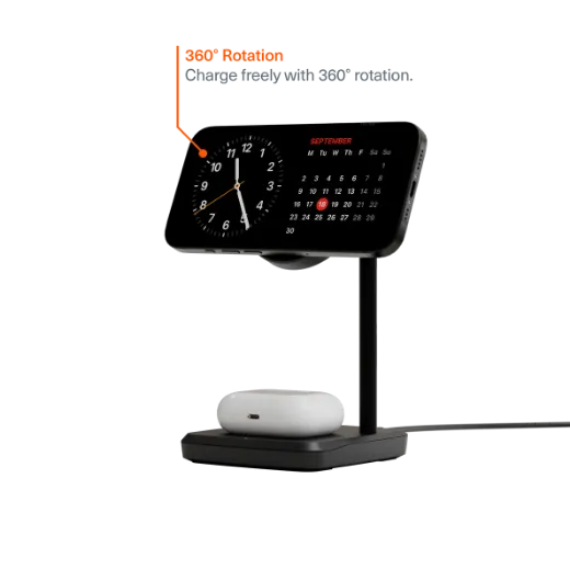Picture of Cygnett ChargeBase Qi2.0 2-in-1 Magnetic Wireless Charger Qi2.0