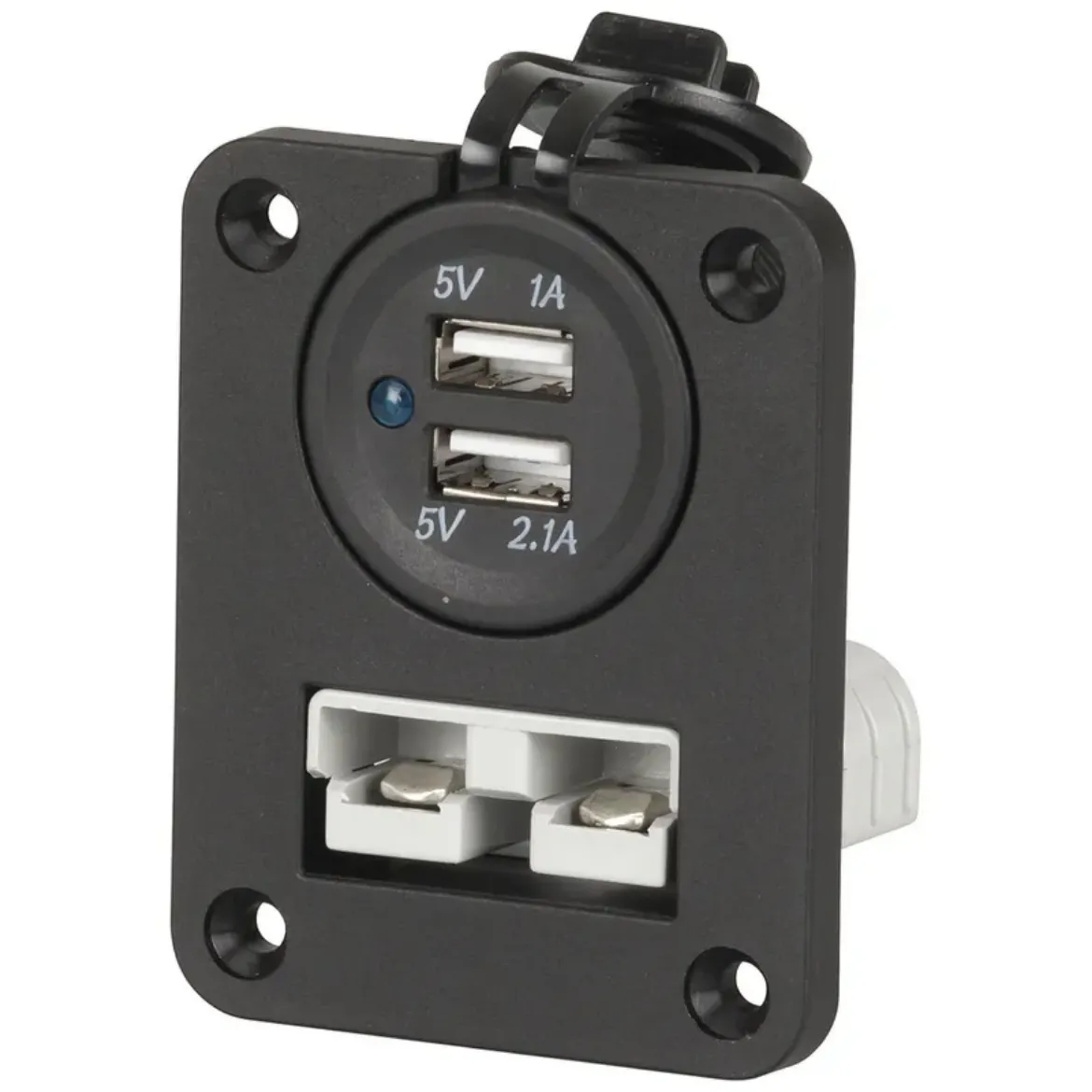 Picture of Panel Mount with High Current 50A Connector and USB Socket