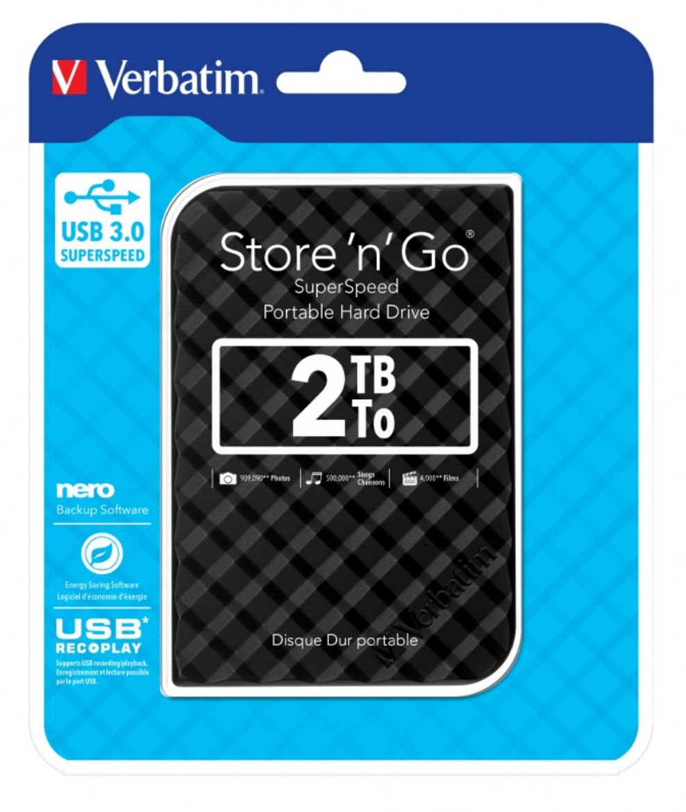 Picture of Verbatim 2TB 2.5" USB 3.0 Black Store'n'Go HDD