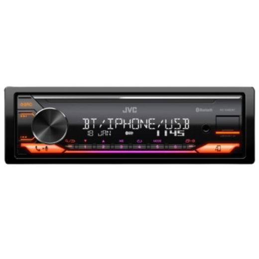 Picture of JVC Single Din Headunit with Bluetooth/USB/13-band EQ/Variable-colour Illumination/JVC Remote App Compatability/Triple Pre-outs (3.5V)