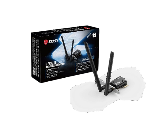 Picture of MSI HERALD BE6500 WiFi 7 PCI-E CARD PCI-E/WIFI7/BE6500/BLUETOOTH 5.4/DUAL ANTENNA