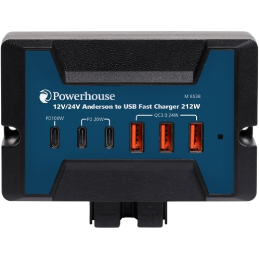 Picture of 12V/24V Anderson to USB Fast Charger