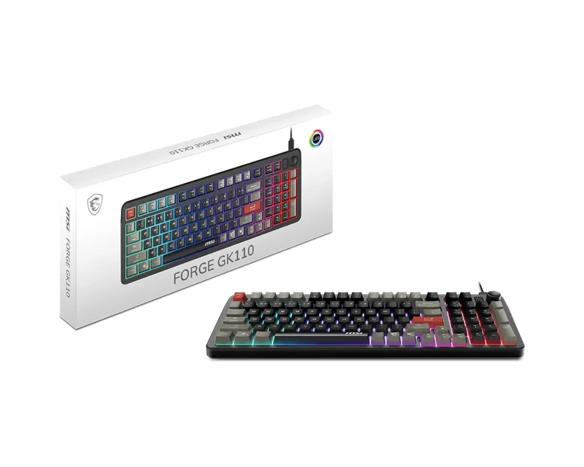 Picture of MSI Forge GK110 RGB Membrane Gaming Keyboard